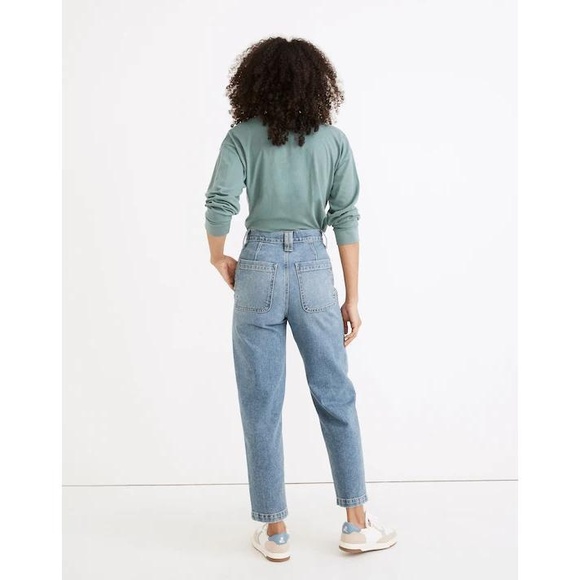 MADEWELL NWOT Balloon Jeans in Greene Wash Blue Workwear Edition-Size 27W - Picture 4 of 14